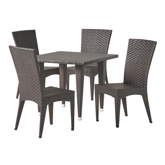 All Weather Wicker Risley 5 Piece Outdoor Patio Dining Set by World Market