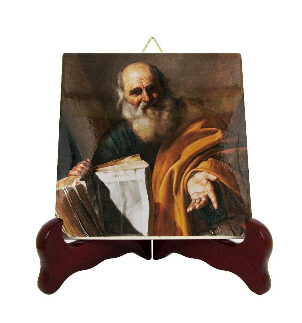 Catholic Saints Serie - Saint Andrew The Apostle Icon On Ceramic Tile St Art