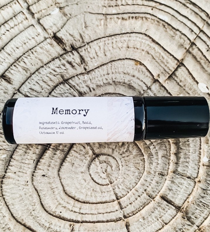 Memory Essential Oil Rollerball Blend 10Ml, Therapeutic, Oils, All Natural, Bath & Body, Self Care, Personal Care, Spa