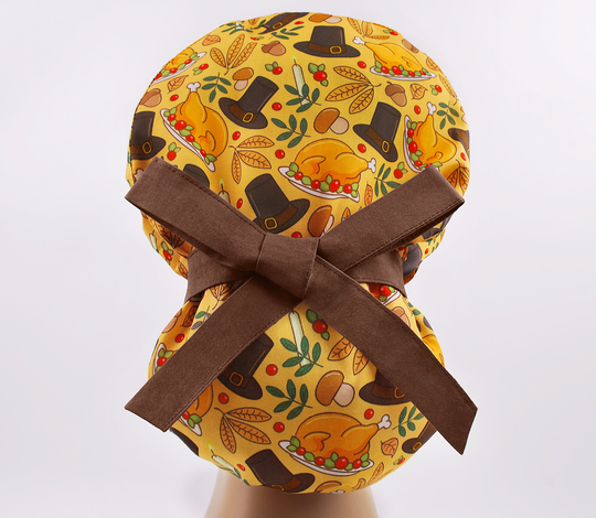 Scrub Caps, Or Scrub Hats, Surgical Cap Women, Womens Hat, Thanksgiving Pony