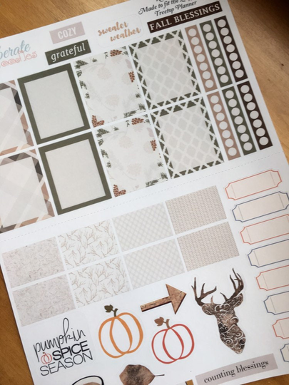 Rustic Fall Kit Made To Fit The Leafy Treetop Planners