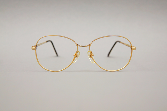 Vintage 80S Panora 14 413 Gold Metal Oval Glasses Frames Sunglasses 70S 90S Eyewear