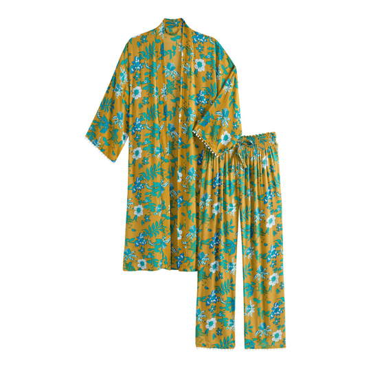 Light Green and Purple Floral Harper Pajama Collection by World Market