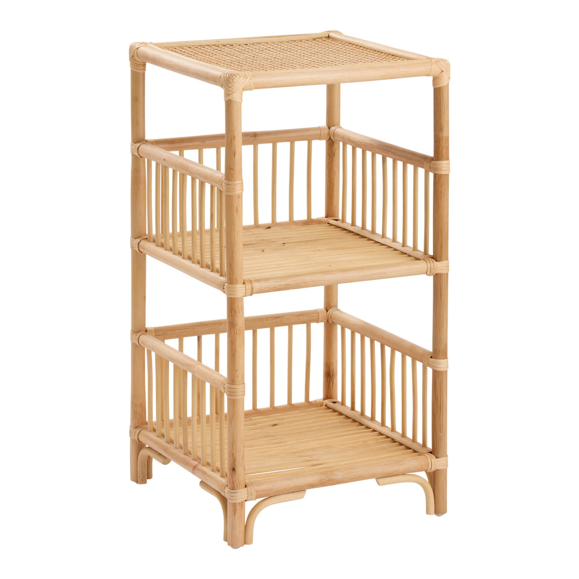 Natural Rattan Shelton Storage Shelf - Water Hyacinth by World Market
