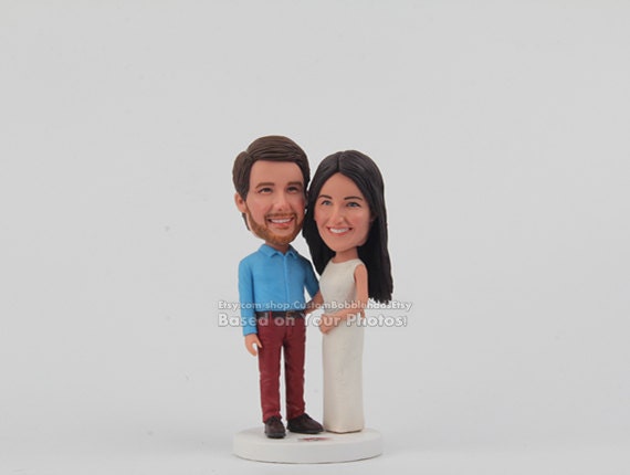 Unique Wedding Cake Toppers - Bobblehead Doll, Unique Cake Toppers For Wedding, Bride Groom Wedding Topper, Personalized Topper