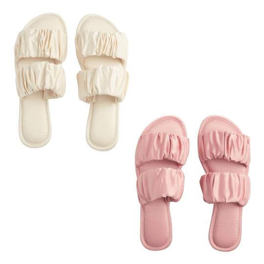 Satin Double Strap Slipper Collection by World Market