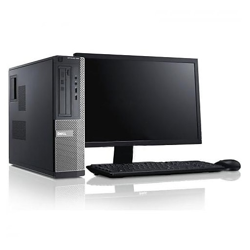 Dell Gx990 Intel Core i5 2400 3.0GHz 8GB RAM 500GB Hard Drive, Windows 10 Home Bundled With 19" LCD Monitor, Refurbished