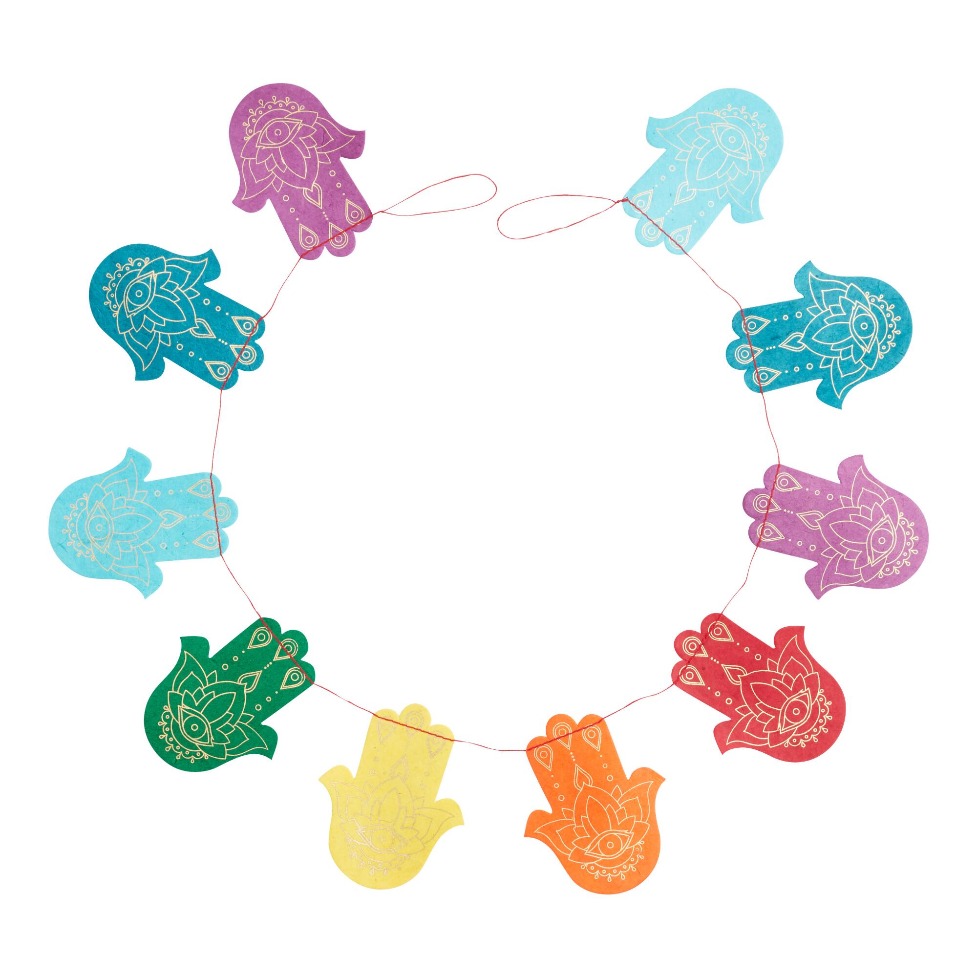 Multicolor Hamsa Garland - Paper by World Market