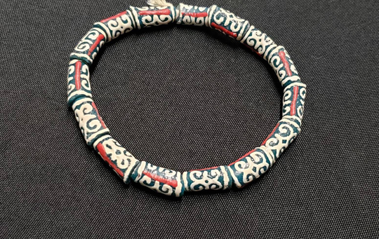 African Beads, 15 Adinkra Glass Humilty & Strength, Beading Supplies