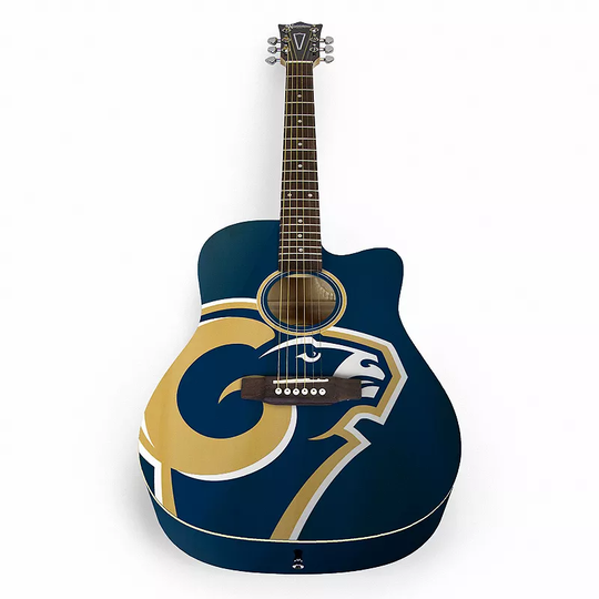 Woodrow Los Angeles Rams Acoustic Guitar, Multicolor