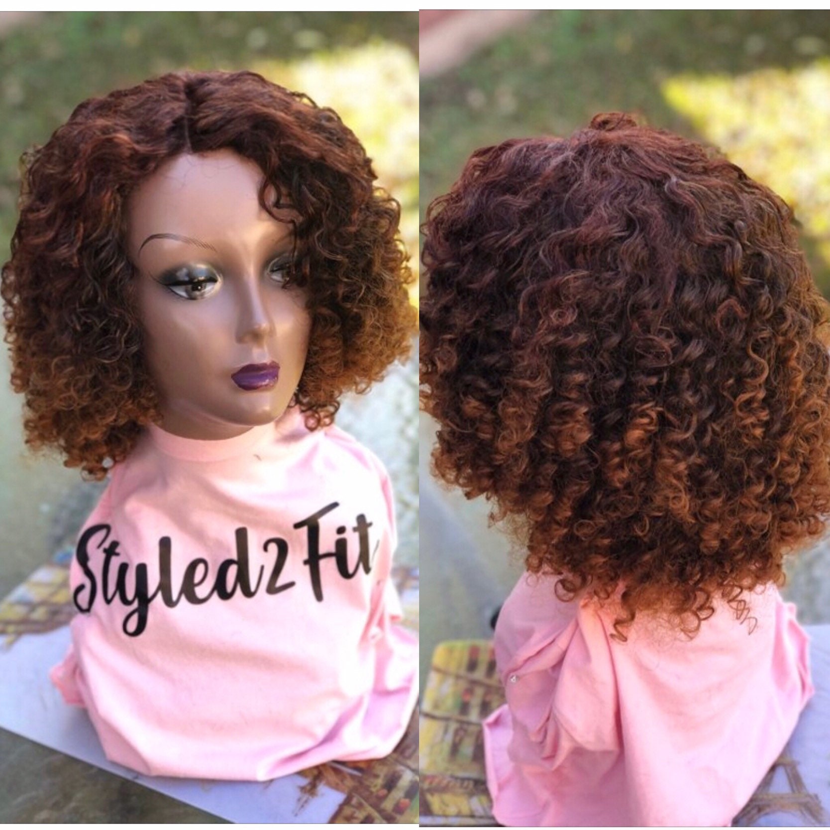 Hand Made Human Hair Blend Wig
