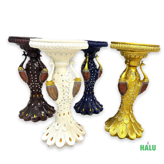 Pedestal Pavo Real Santos Orishas/Santeria
