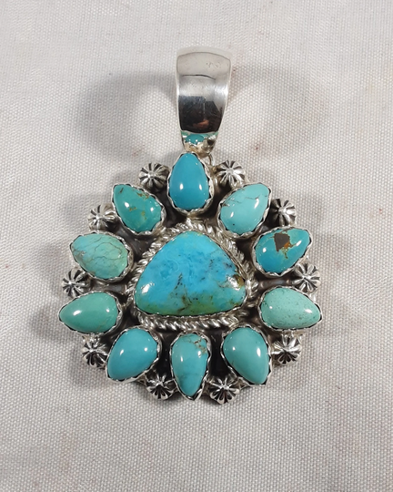 Fox Turquoise Multi Stone Pendant