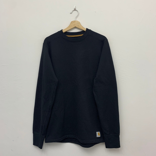 Carhartt Sweater Force Thermal Plain Blank Sweatshirt Size Medium