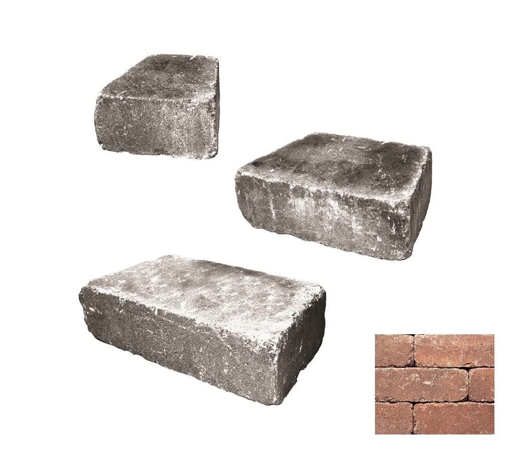 Belgard Weston 2-in L x 4-in H x 8-in D Harvest Blend Retaining Wall Block in Red | 16250233