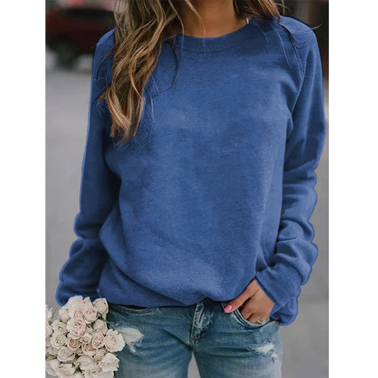 Long Sleeve Cotton-Blend Shirts & Tops - Blue, XXL