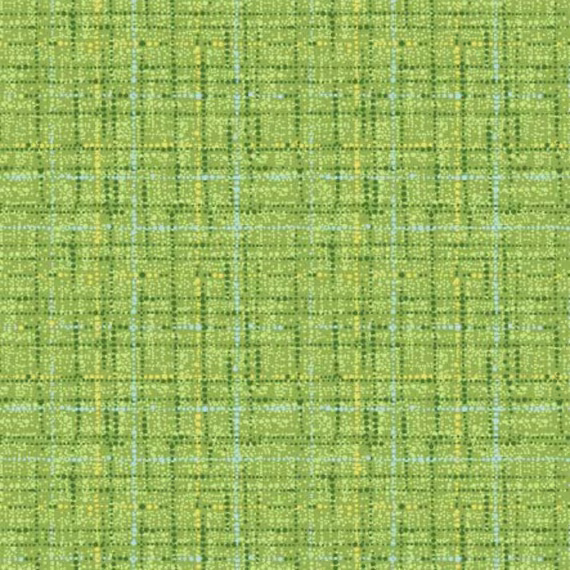 Coco ~ Pistachio Textured Grid Blender Cotton Fabric, Michael Miller 100% Green Pistachio Fabric