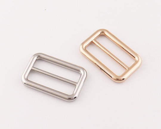 Rectangular Adjuster Buckle Metal Slide Buckle Adjuster Strap Slider Strap For Forclosures & Fasteners 6Pcs