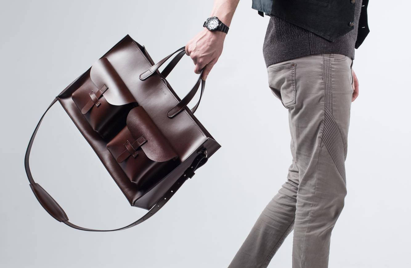 Leather Laptop Bag For Men - Cognac Brown Messenger Man Personalized Satchel