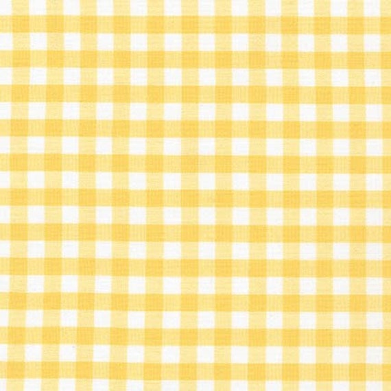 Yellow Medium One Quarter Inch | 1/4 Inch. Carolina Gingham Woven Fabric By Robert Kaufman. 100% Cotton P-16368-5 - By The Yard