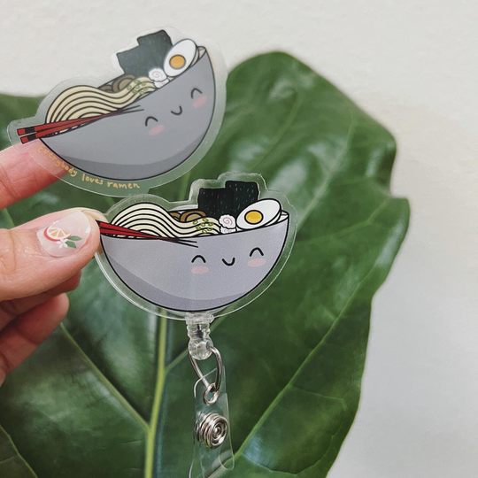 Ramen Badge Reel & Ramen Sticker