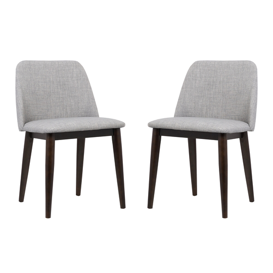 Armen Living Horizon Contemporary/Modern Polyester/Polyester Blend Upholstered Side Chair (Wood Frame) | LCHOCHGRAY