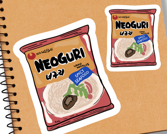 Ramen Sticker, Korean Ramen Stickers, Kawaii Kpop Food