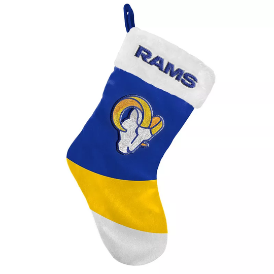 FOCO Los Angeles Rams Colorblock Stocking, Blue