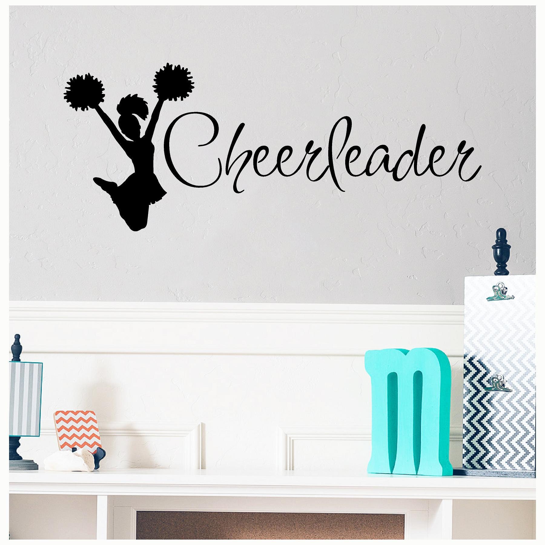 Cheerleader Decal Wall Saying Vinyl Lettering Sticker Art