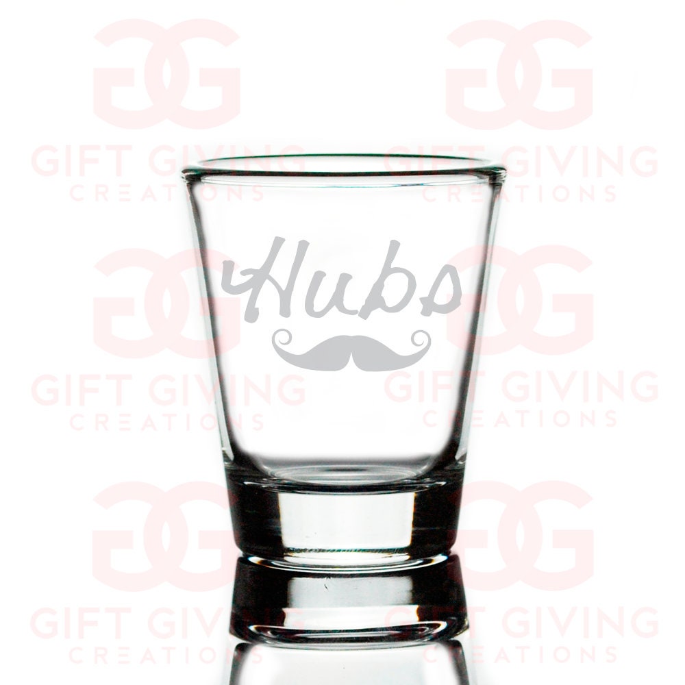 Custom Wedding Shot Glasses, Hubby, Wifey, Bridal Shower Gift, Wife Etched Personalized Couples Gift