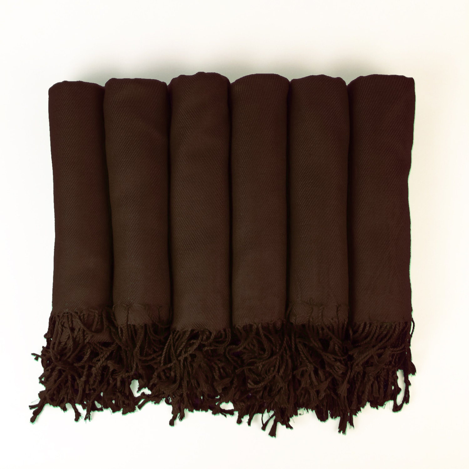 Pashmina Shawl Chocolate Brown Bridesmaid Gift, Wedding Favor, Bridal Party Gift - Monogrammable