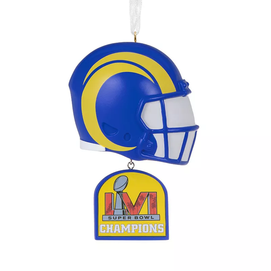 Hallmark Los Angeles Rams Super Bowl LVI Champions Figural Helmet Ornament, LAR Team
