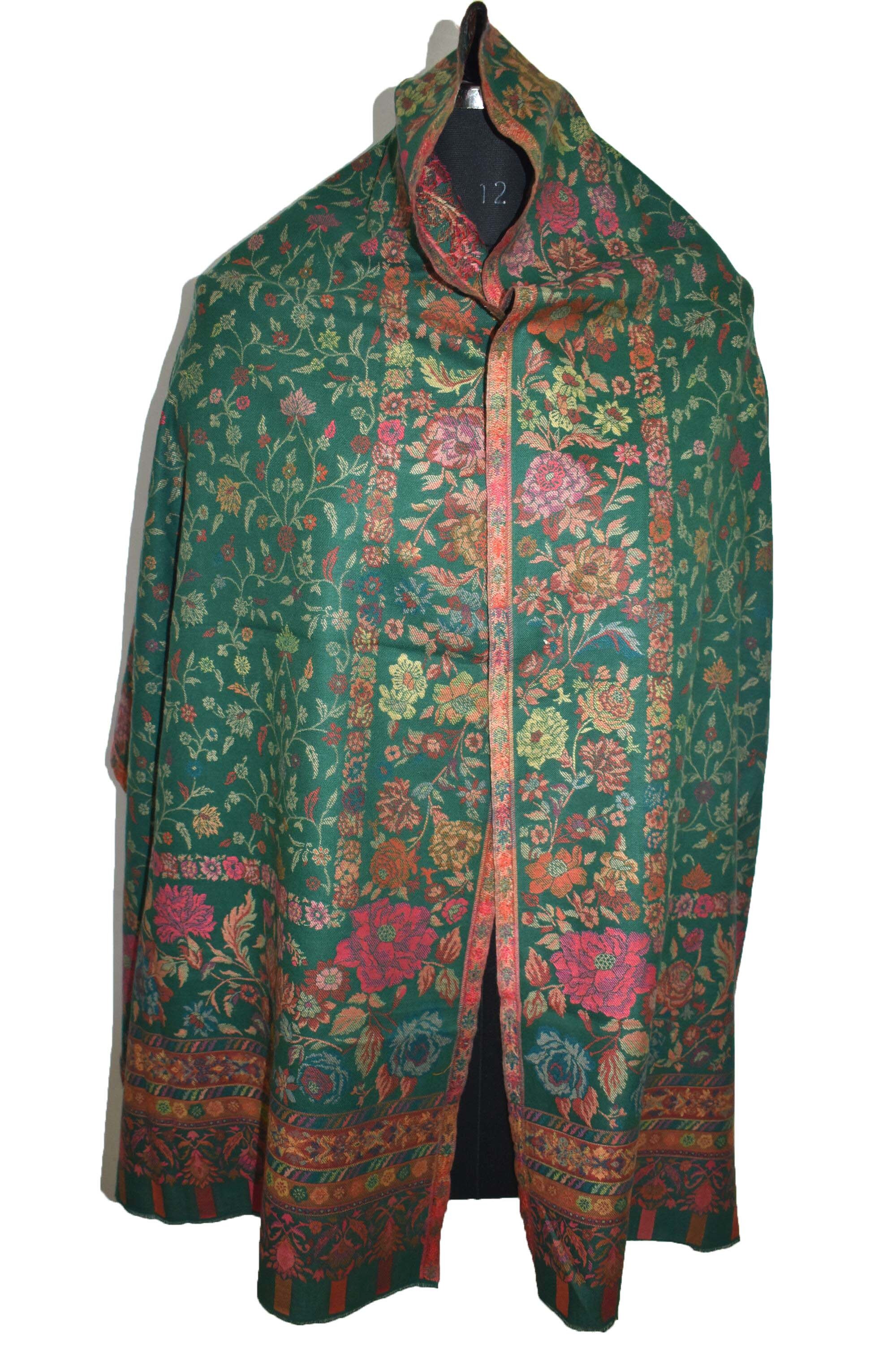 Wool Blend Shawl Jamawar Stole Scarf Wrap A 85