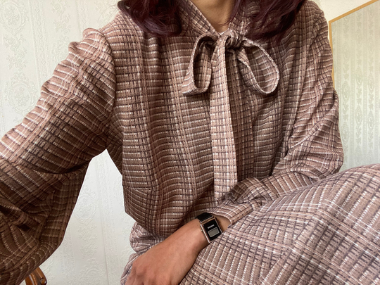 Vintage Wool Blend Skirt Suit/ Set/ L - Xl