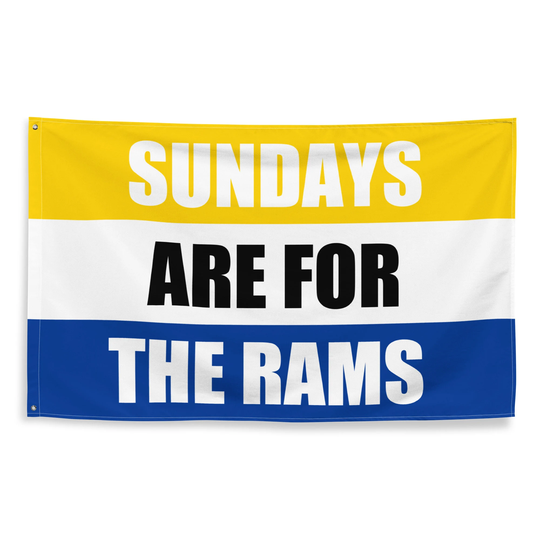 Large Banner, Sundays Are For The Los Angeles Rams, Nfl Football Tailgate Flag, Gift Him