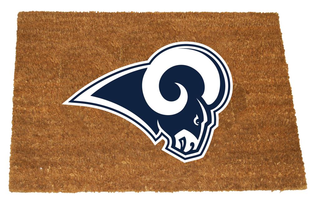 The Memory Company Los Angeles Rams 1-1/2-ft x 2-1/2-ft Brown Rectangular Outdoor Interlocking Door Mat Rubber | NFL-LAR-1689