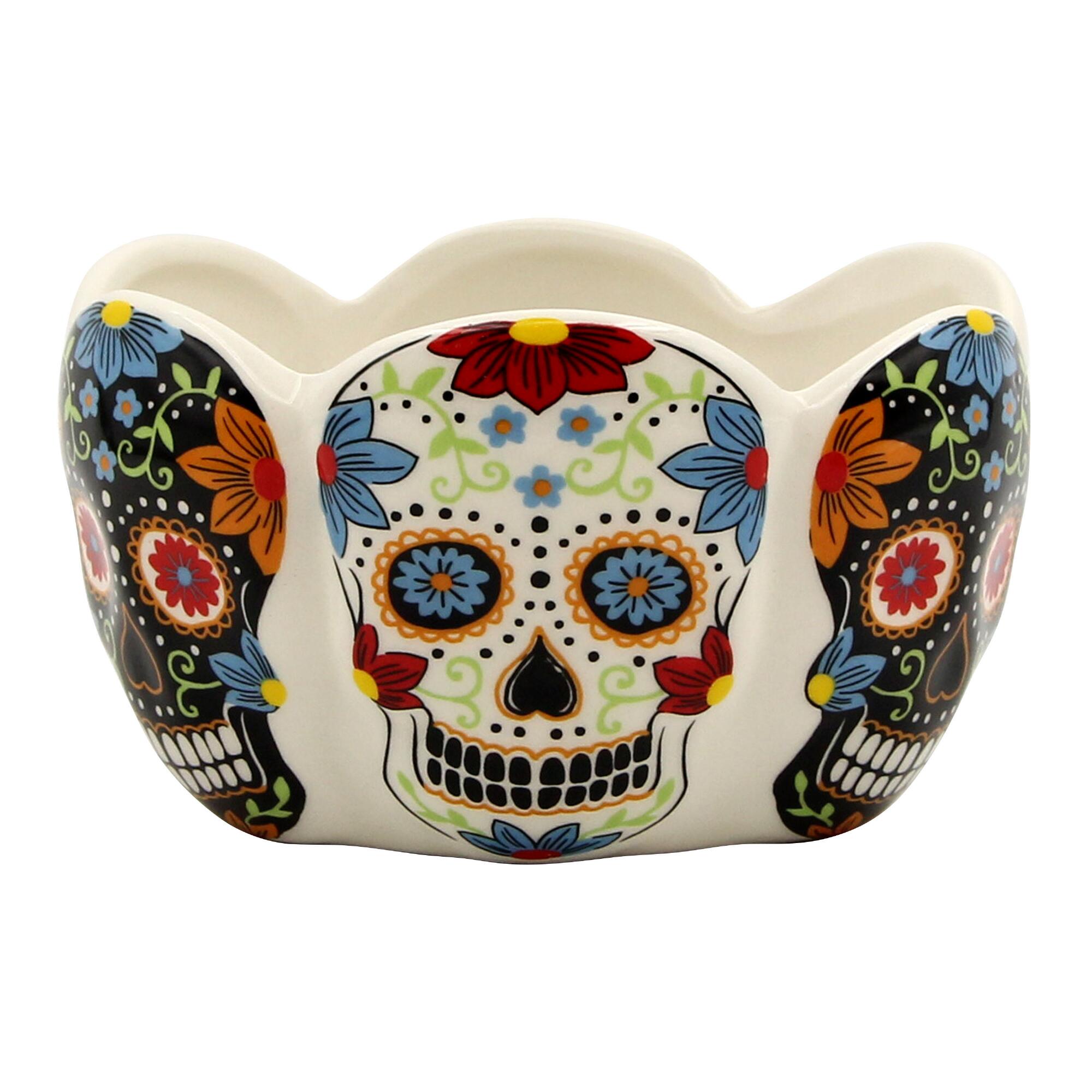 Ceramic Dia De Los Muertos Candy Bowl by World Market