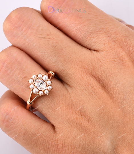 Anniversary Gift Ring, Dainty Wedding Oval Cut 4x6mm Moissanite Custom Made Bridal Fine Jewelry, Handmade Engagement Ring
