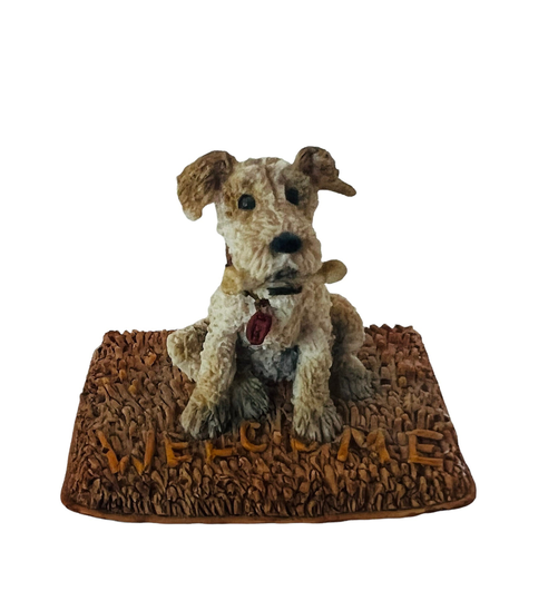 Terrier Figurine Vtg Puppy Dog Anthropomorphic Border Fine Arts Scotland Lowell