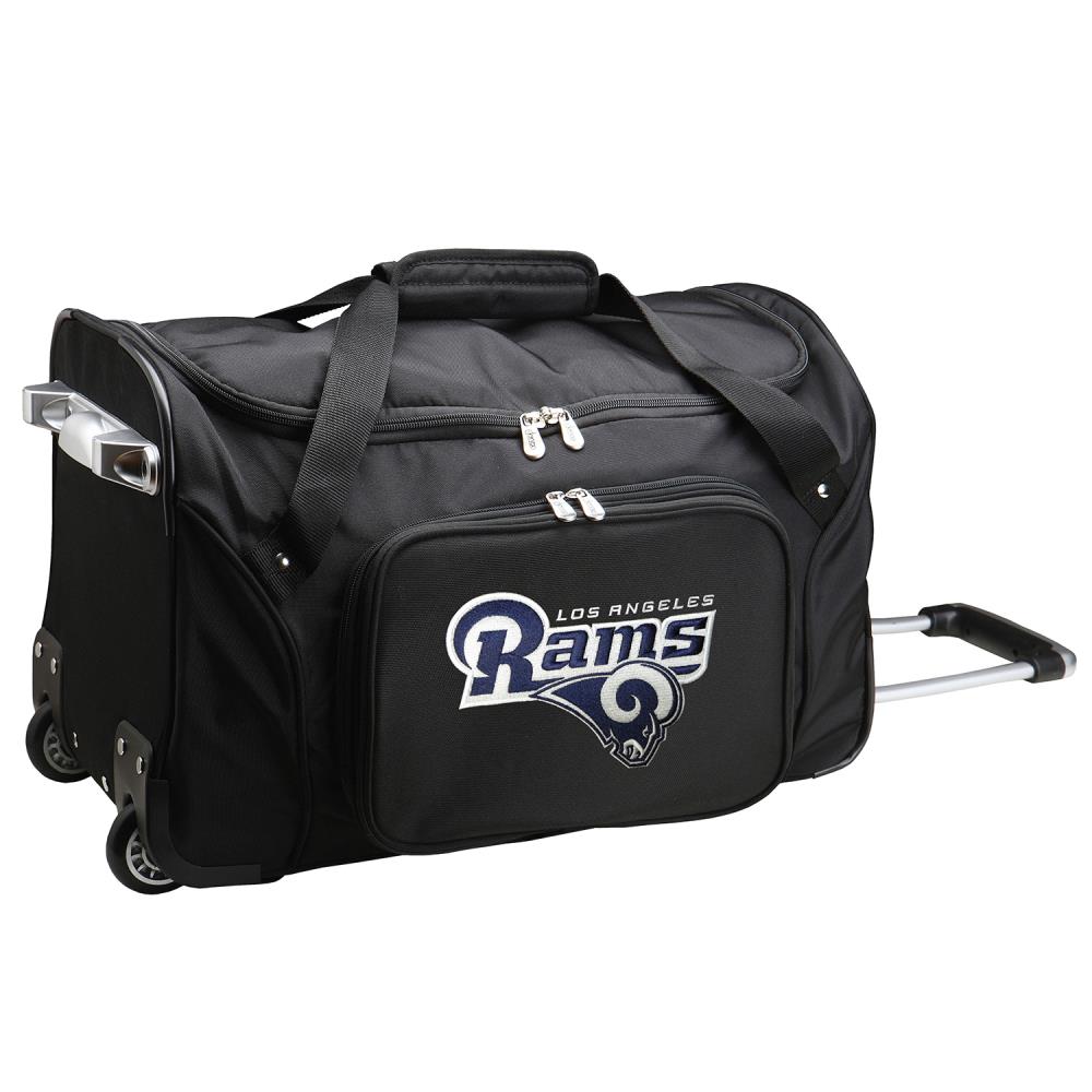 Mojo Licensing NFL Los Angeles Rams 22 x 12.25 x 5.5 Black Ballistic Nylon Softshell Duffel Bag (1-Bag) | NFLRL401
