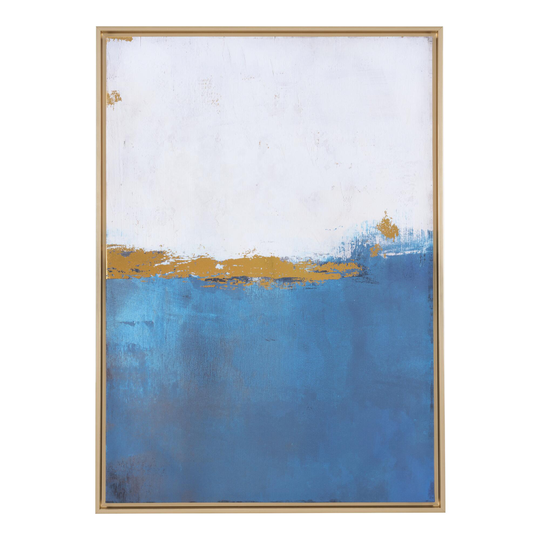 Ocean Abstract Framed Canvas Wall Art: Blue - Large by World Market