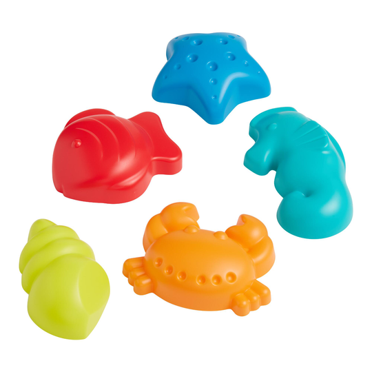 5 Pack Hape Sea Creature Sand Molds Set of 2: Multi - Plastic by World Market