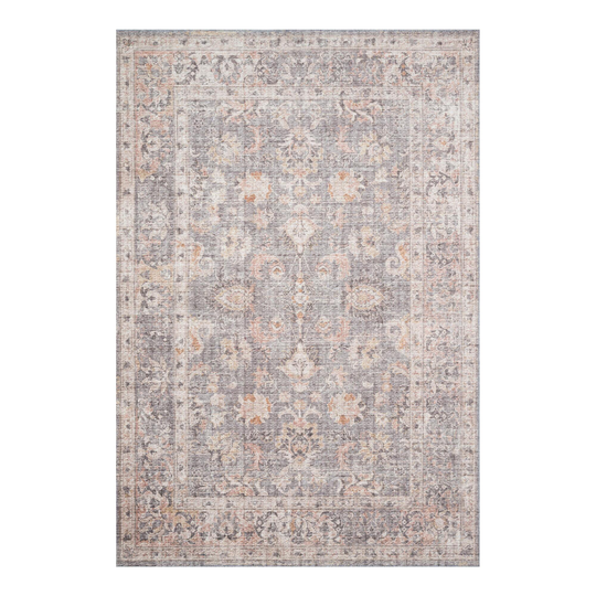 Gray Distressed Persian Style Skye Area Rug - Polyester - 2' x 3' by World Market