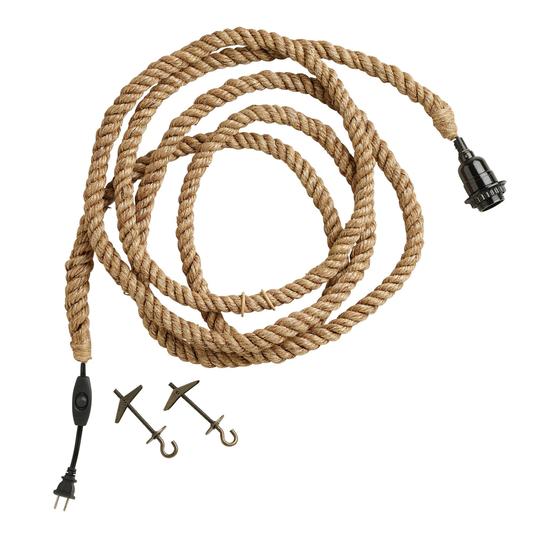 Jute Rope Electrical Cord Swag Kit by World Market