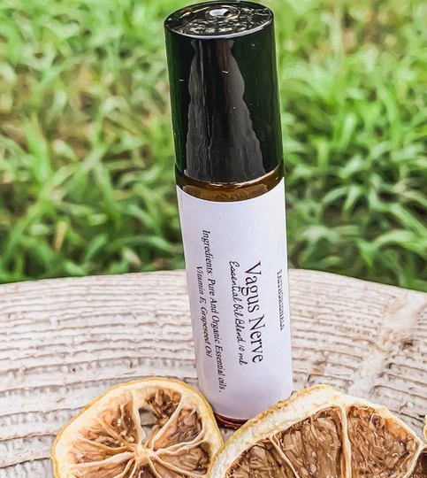Vagus Nerve Essential Oil Roll On Blend 10Ml, Organic, Oils, Therapeutic, Personal Care, Relief, Gifts
