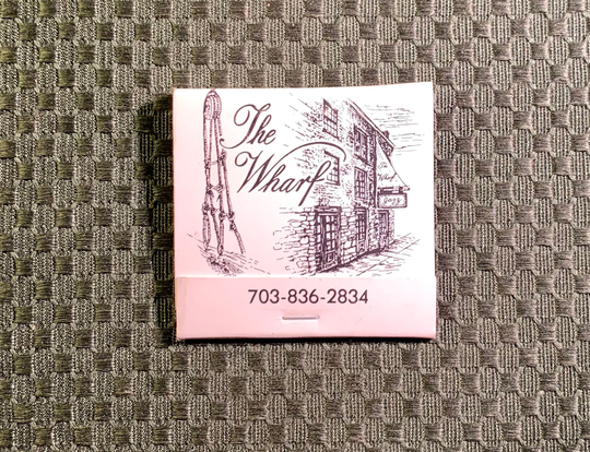Vintage Matchbook, The Wharf, Seafood, Restaurant, Old Alexandria, Virginia, with All 28 Match Sticks, Free Ship in Usa