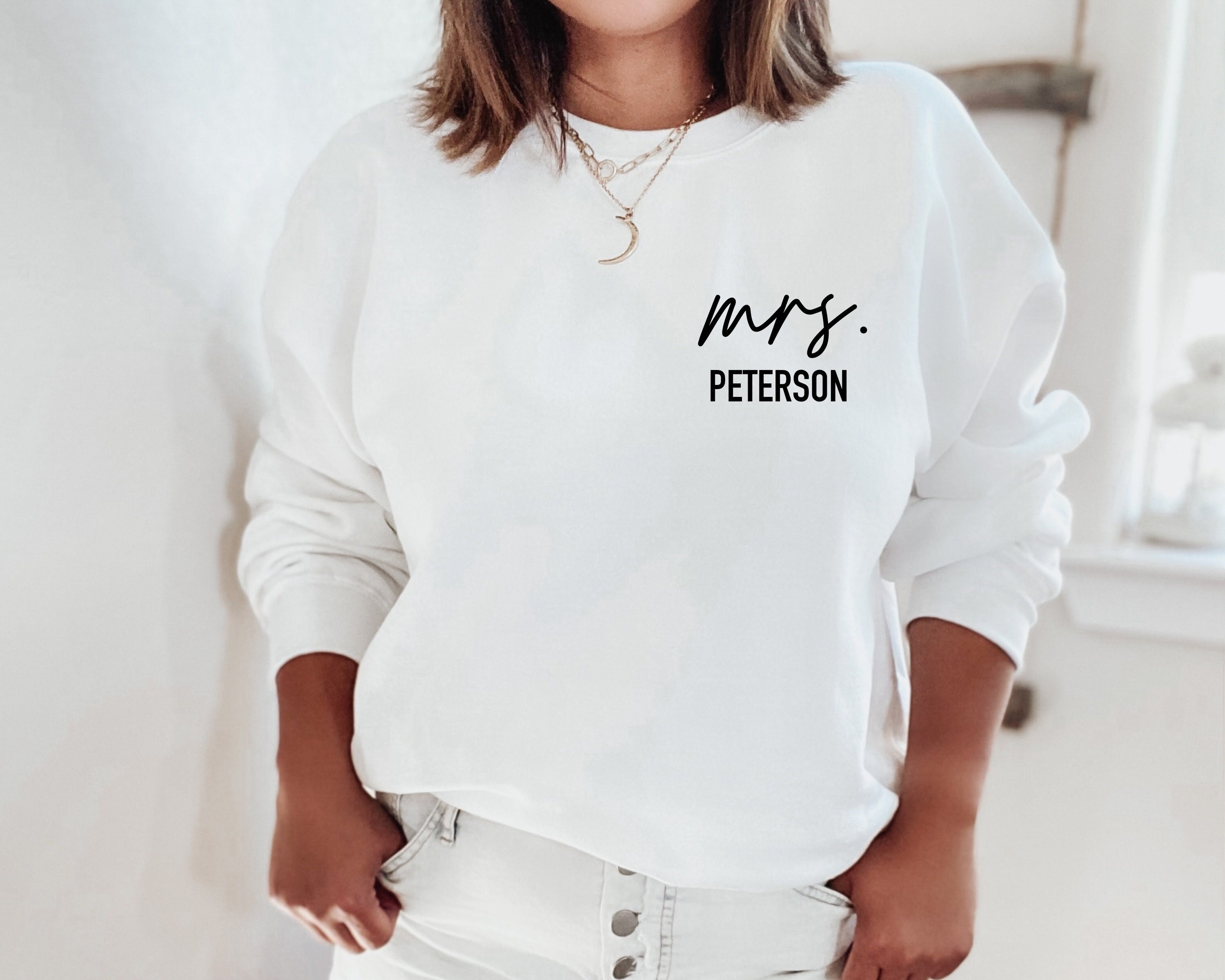 Mrs. Sweatshirt, Future Mrs Sweatshirt, Personalized Gift For Bride, Wedding Gift, Honeymoon Pajamas, Bride To Be Engagement