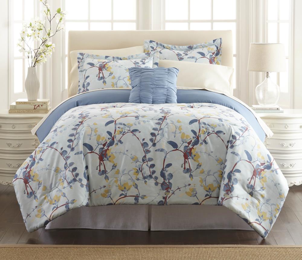 Amrapur Overseas Printed reversible comforter set Multi Multi Reversible Full Comforter (Blend with Polyester Fill) | 4BNB68RG-LCA-FL