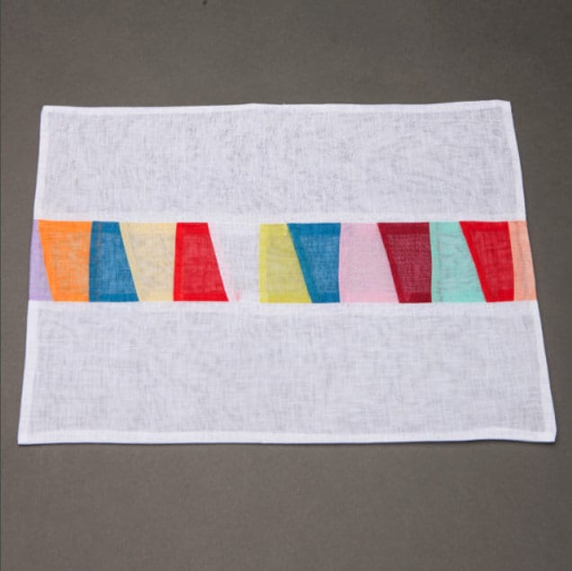 Ramie Korean Patchwork Placemat/ Table Mat/ Traditional Jogakbo Placemat - White