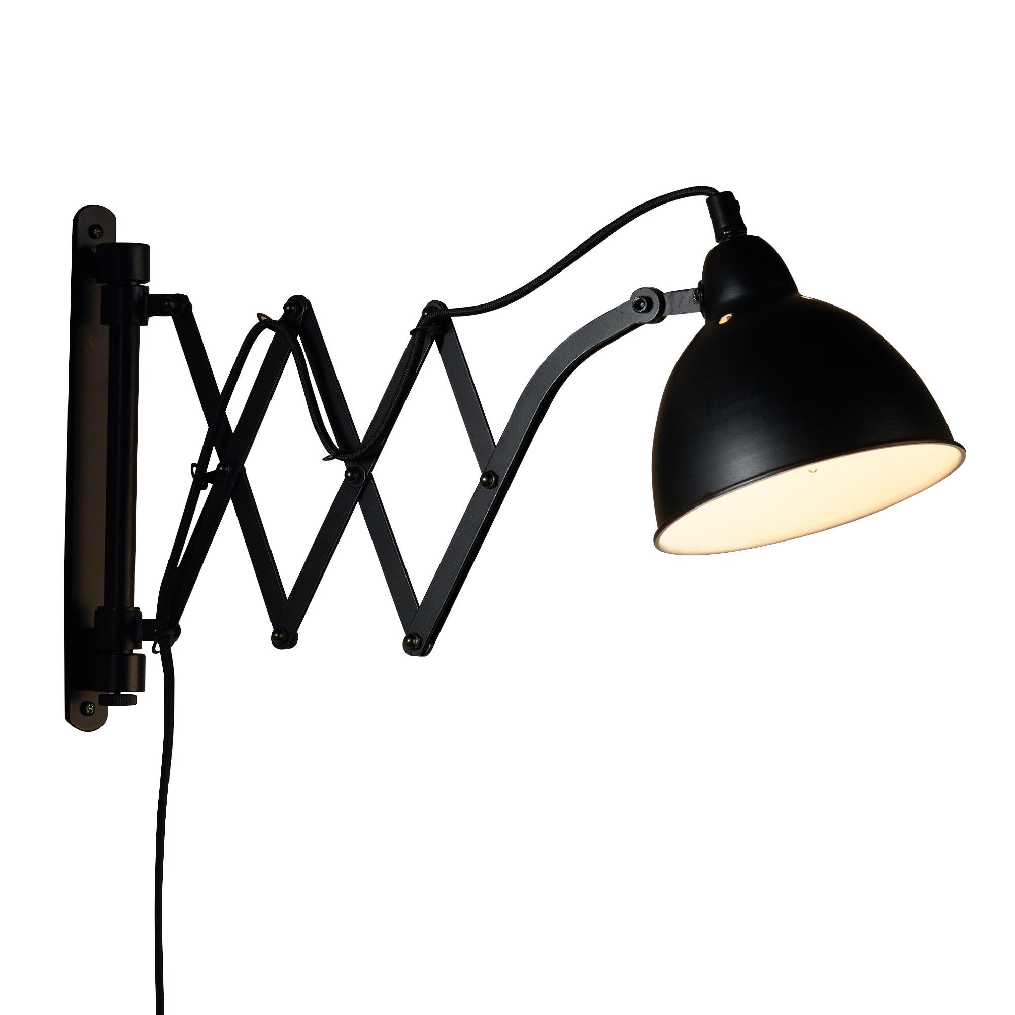 Black Metal Accordion Adjustable Wall Sconce by World Market